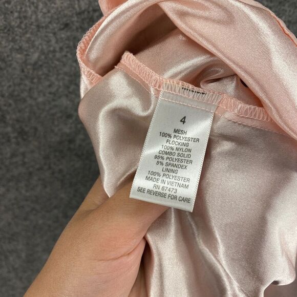 Roz & Ali Dress Women 4 Pink Floral Sheath Short Lined Sleeveless Crew Neck - Picture 8 of 9